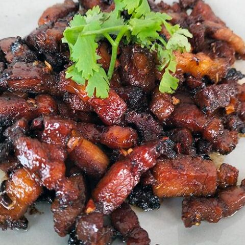 Leftover Crispy Pork Belly in Keto Style-image