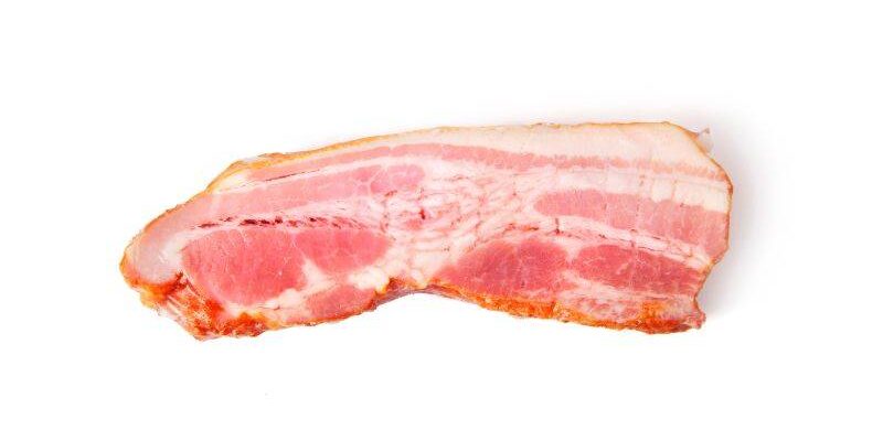 1 slice of raw bacon