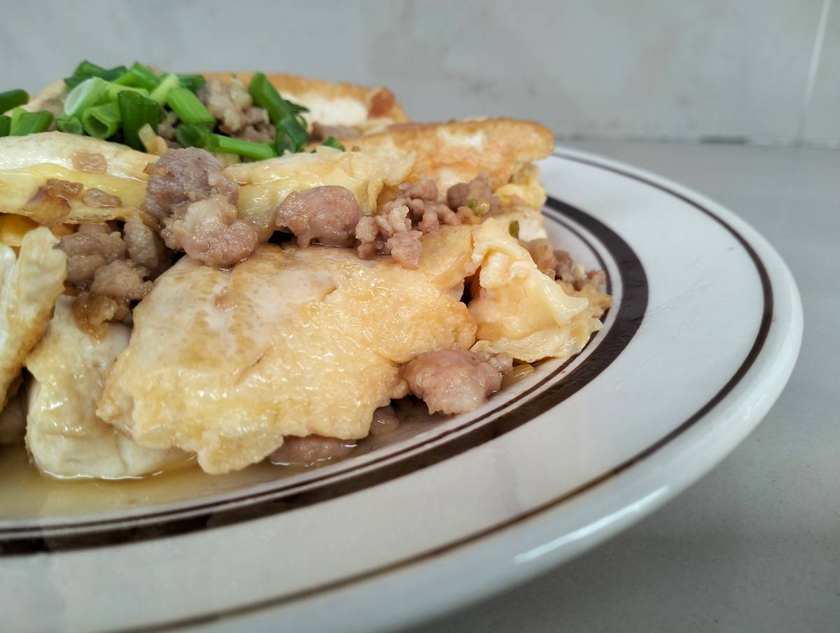 Soft Tofu Ground Pork with Fried Egg Recipe in 20 Minutes