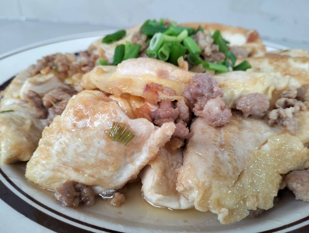 Soft Tofu Ground Pork with Fried Egg Recipe in 20 Minutes